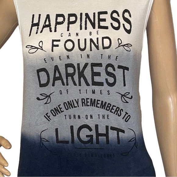 HARRY Potter "Happiness is Found in the Darkest Moments..." White & Gray Top - Picture 3 of 9
